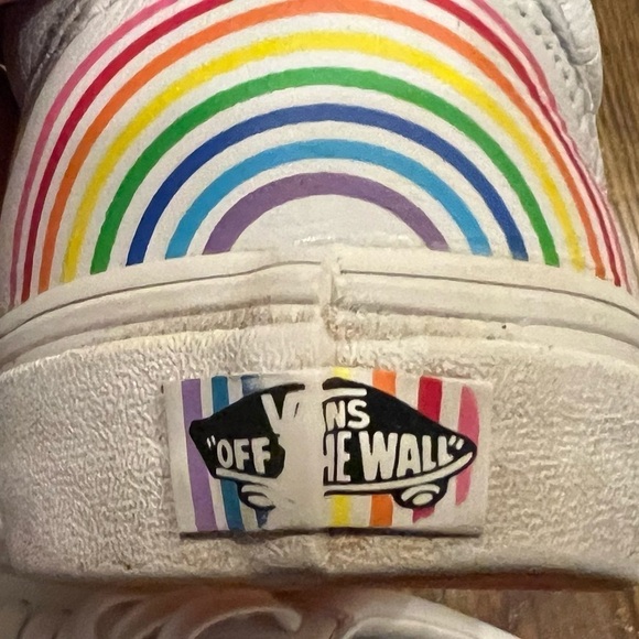 Vans x Flour Shop Rainbow Leather Low Top Sneakers - Picture 5 of 10
